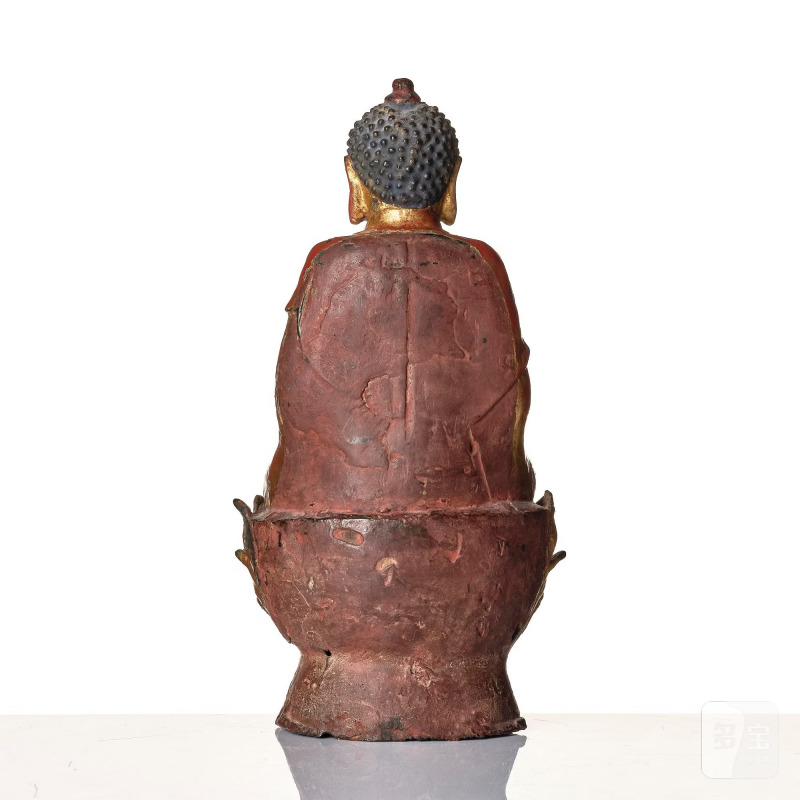 A seated bronze figure of Bhaisajyaguru Buddha, - 图4